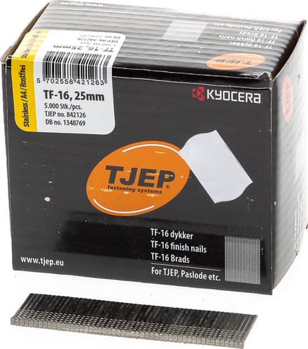 Brad 16G 1.6mm l= 25mm recht RVS (5000)