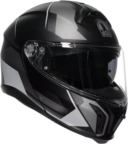 AGV Tourmodular Perception Mat Zwart Zilver Systeemhelm - Maat L - Helm