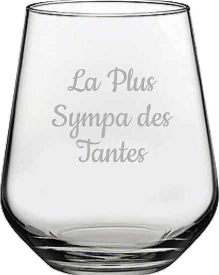 Drinkglas gegraveerd - 42,5cl - La Plus Sympa des Tantes