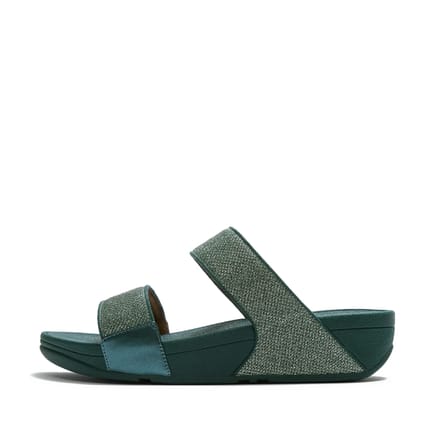 FitFlop Lulu Shimmerglitz Slides Dames Slippers - Deep Ocean