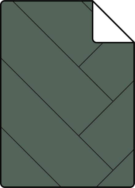 Proefstaal ESTAhome behang visgraat-motief donkergroen - 26.5 x 21 cm - 139222-S