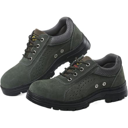 Chaussures basses Vert Armée résistantes aux chocs et aux perforations, Chaussures d'assurance travail, Chaussures de protection 46 black