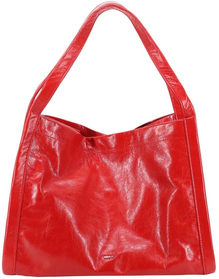 abro Schoudertas Leather Alias Soft Shopper Twenty Four Hour Red Rood