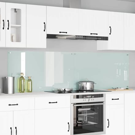 vidaXL - Keukenachterwand - 2 - st - Wit - 110 - x - 60 - cm - gehard - glas