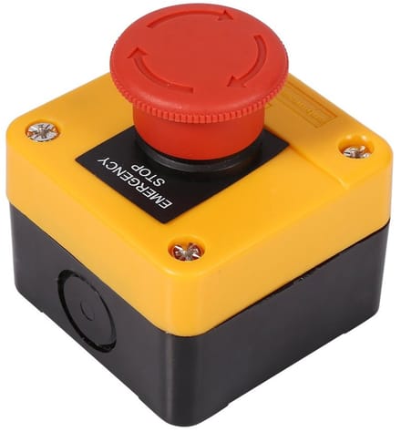 Allecto - Noodstop-knop - Drukschakelaar - Veiligheidsoplossing - Rood - 660V 10A - Ideaal voor thuisgebruik - Compact formaat
