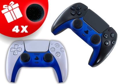 TURQERO© Playstation 5 controller faceplate - PS5 Controller behuizing - PS5 accessoires - Blauw - Geschikt voor Playstation 5 controller - Inclusief Thumb Grips