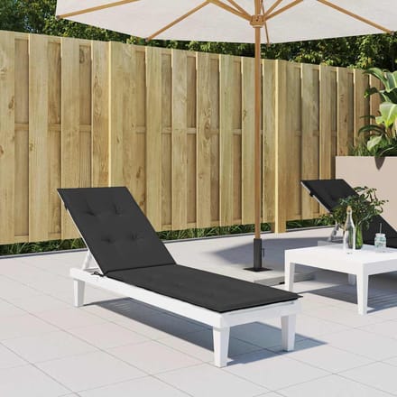 vidaXL - Terrasstoelkussen - (75+105)x50x4 - cm - zwart