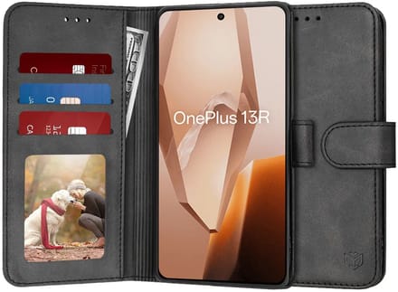Hoesje geschikt voor OnePlus 13R - Techsuit Diary Book Wallet Case - Zwart