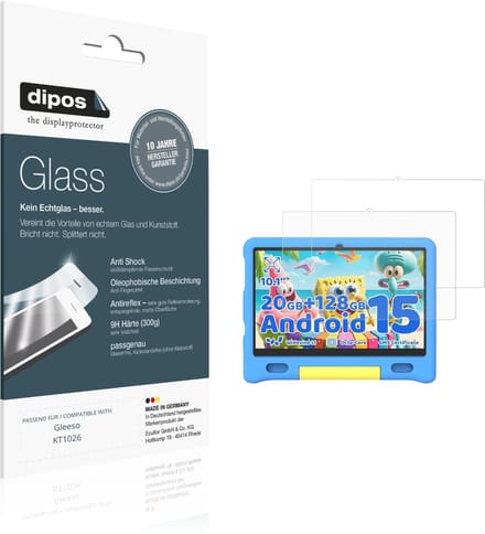 dipos – 2x Matte Pantserfolie geschikt voor Gleeso KT1026 | 9H Screenprotector