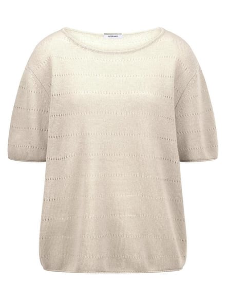 Trui 100% kasjmier Van Peter Hahn beige
