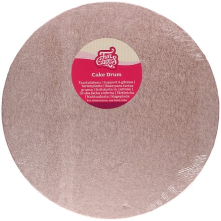 FunCakes Cake Drum Rond - Rose Goud - Ø30,5 cm / 12 mm - Taartonderlegger - Taartkarton