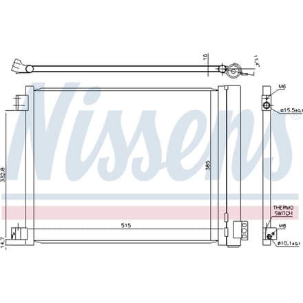 Condensator, airconditioning NISSENS 940624