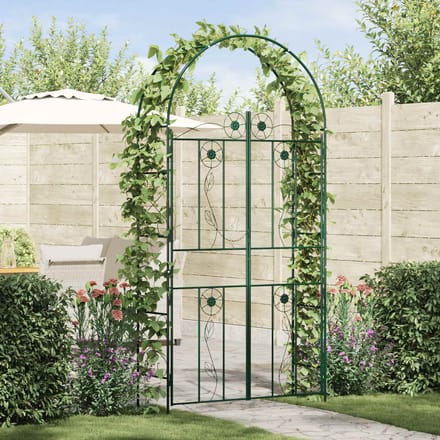 vidaXL Tuin Boog Groen 115 x 37 x 226 cm Staal
