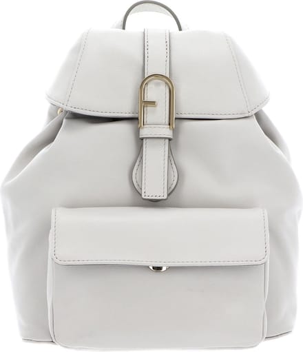 FURLA Leren Vrije tijd rugzak Flow Backpack Marshmallow Crème
