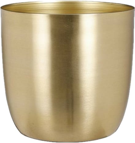 Mica Decorations Alano Bloempot - H21 x Ø22 cm - Metaal - Goud