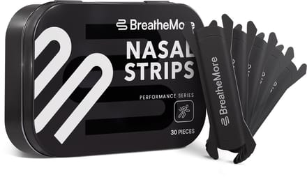 BreatheMore® Neusstrips - The Performance Series - Travel Box - Zwart - 30 stuks
