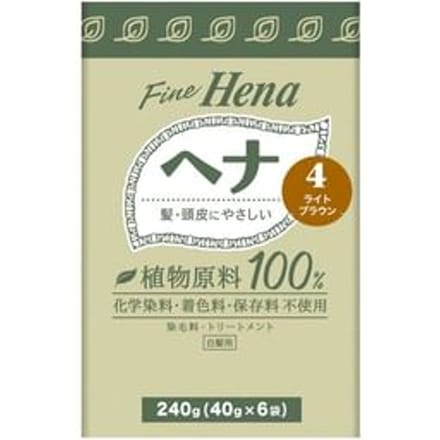 TENSTAR - Fine Hena Color Hair Dye 4 Light Brown 40g x 6