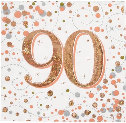 Oaktree - Servetten - 90 jaar Rose Gold (16 stuks)
