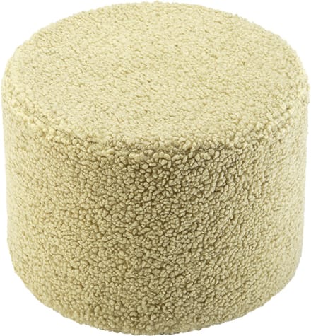 Wigiwama Teddy Pouffe / Poef - Ø40x25cm - Matcha