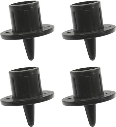 ProPlus Puntdoppen - Kunststof - Ø 25 mm - Zwart - Set van 4