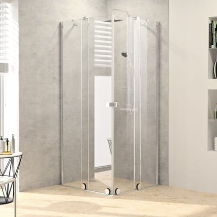 HÜPPE Xtensa pure 4-corner sliding door entry 2-piece 140 cm, left fixing XT1307069321