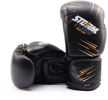 StormCloud StarFall - Bokshandschoenen - 14oz - Zwart-Geel - Synthetische Leren