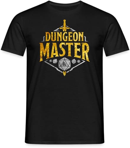 Dungeons And Dragons Dungeon Master Zilver En Goud T-Shirt Heren