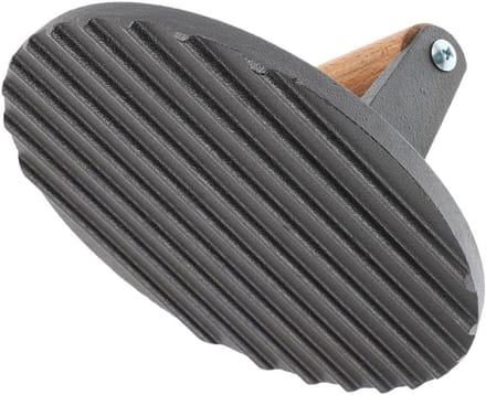 Vlees Pers Maker - Burgerpers Patty - Binnen Koken - Antiaanbakvorm - 17.5 cm - Zwart