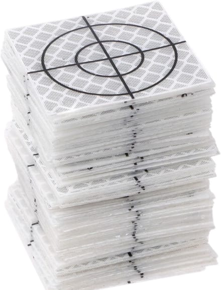 Meetstickers 40x40mm - Reflecterend - Wit - 20stuks