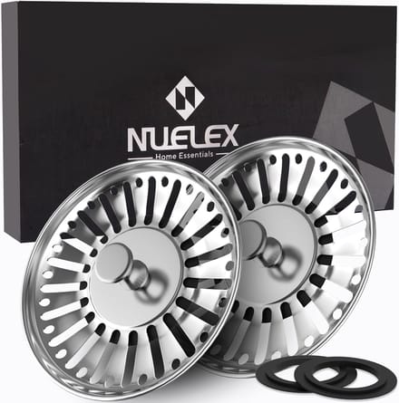 Gootsteenpluggen - Zeef pluggen - Keukenafvoer Beveiligen - Lekvrij ontwerp - 84 mm diameter - Zilver