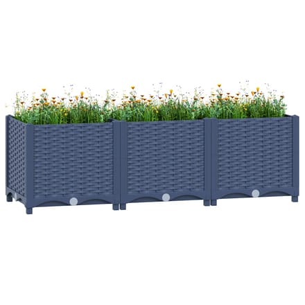vidaXL - Plantenbak - verhoogd - 120x40x38 - cm - polypropyleen
