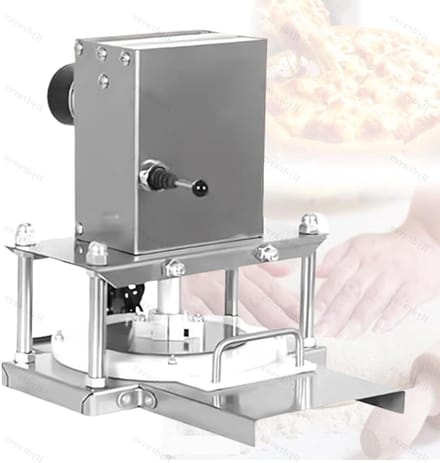 Elektrische Deegpers - Pizzadeegmachine Deegroller - Platbrood Maken - Krachtige DC Motor - 30 cm Persplaat - Zilver