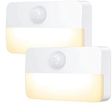 Motion Sensor Nachtlampje LED 2 Stuks - Warmwit - Inclusief Bewegingsmelder voor Binnen