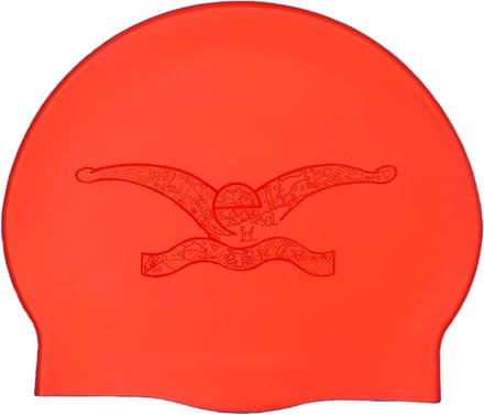 Siliconen Badmuts - Zwemmuts Comfort - Bescherming Zwemmen - Uniek Haring Design - One Size - Rood