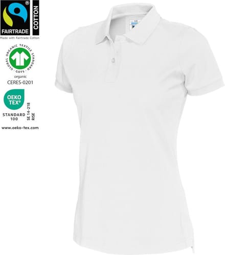 Cottover POLO PIQUE LADY - GOTS GECERTIFICEERD 141005 - Wit - L