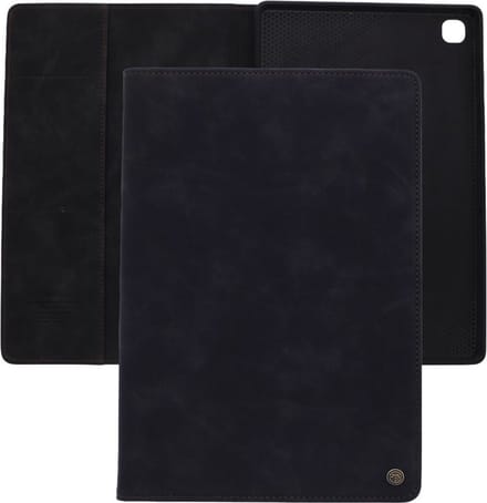 Bookcase hoesje - Tabletcase met pasjeshouder - Zwart - Geschikt voor: Samsung Galaxy Tab A7 lite