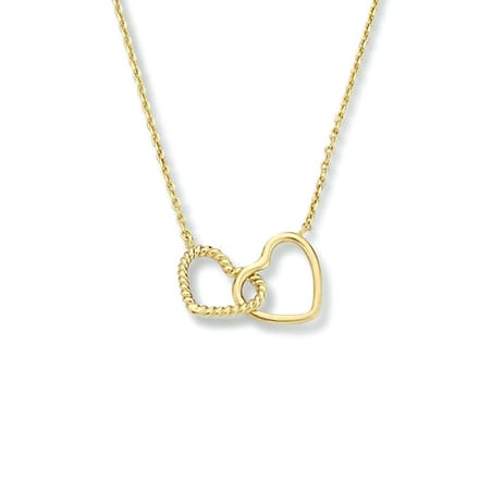 Marie Celeste ketting hartjes 40 - 42 - 44 cm - Goud
