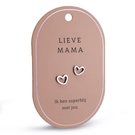 Oorbellen - Zilver - Lieve Mama