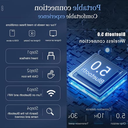 CarPlay Adapter - Android Auto Dongle - Auto Navigatie - Draadloze Verbinding - 32x32x8.5 mm - Goud