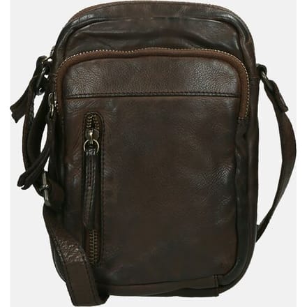 Bear Design Karin Leren Schoudertas / Crossbodytas - Bruin