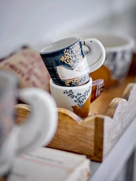 Bloomingville Espressomok blauw Hezha 55ml - set van 2