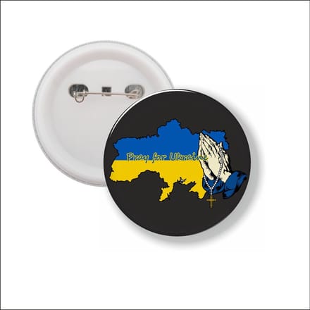 Button Met Speld - Pray For Ukraine - Oekraine