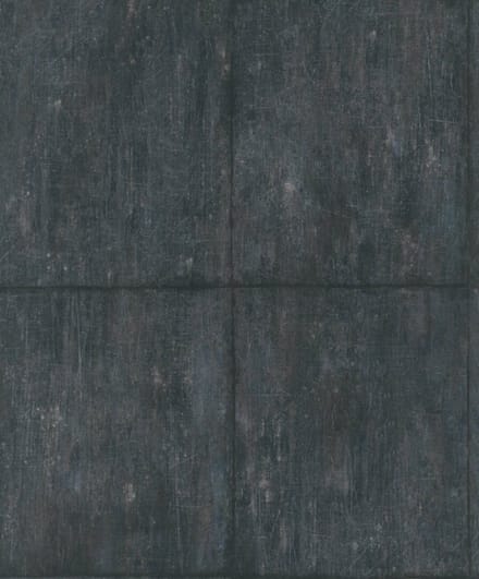 Ruiten Blokken Behang Blauw Zwart
