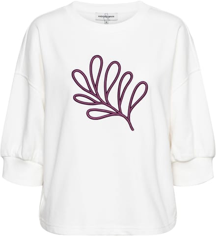 &Co Woman LEAF - Sweater - S - Wit