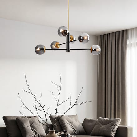 LumenXL Hanglamp Damian 6-lichts - smoke