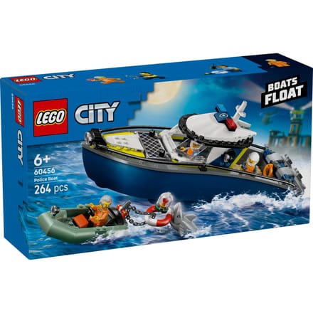 LEGO® City Achtervolging met Politieboot, Drijft Echt - 60456