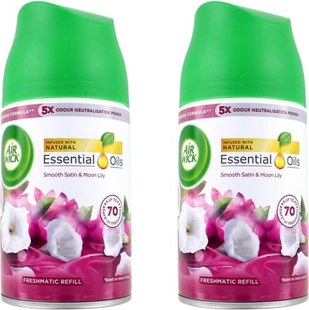 Airwick freshmatic Max Smooth Satin & Moon Lily - DUOPAK - Voordeelverpakking