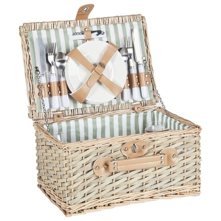 CLEMENTINE - Picknickmand voor 4 - Natuurlijk - Wilgenhout