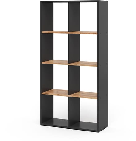 Vicco Scutum Ruimteverdeler – 143 x 72 cm Antraciet/gouden eik