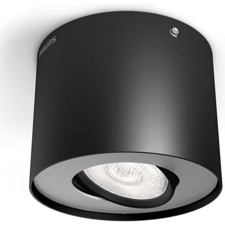 Philips LED Phase Opbouwlamp LED LED vast ingebouwd 4.5 W Warmwit Zwart